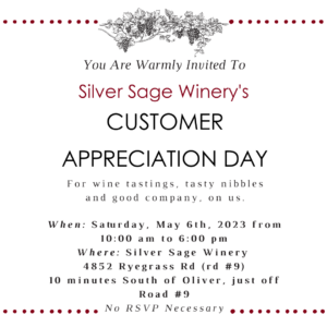 Silver Sage Winery Customer Appreciation Day Invitation